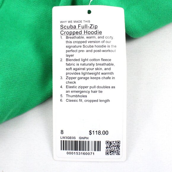 lululemon athletica Scuba full-sip cropped Hoodie - Picture 9 of 11